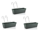 Omnipazar SO-YB02A Askılı Yalı Balkon Saksı 10.8 lt Antrasit 3 Adet thumbnail 1