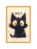 Sevimli Kedi Çizimli Hediye Not Kartı & Kartpostallar  Eğlenceli ve Şık Tasarım  10x15 cm - 1