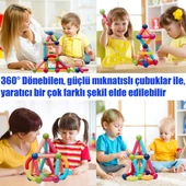 Mega Boy 42 Parça Manyetik Çubuklar ve Toplar Stem Oyuncağı Eğitici Zeka Geliştirici Oyuncak - 4