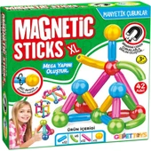 Mega Boy 42 Parça Manyetik Çubuklar ve Toplar Stem Oyuncağı Eğitici Zeka Geliştirici Oyuncak - 2