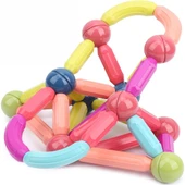 Mega Boy 42 Parça Manyetik Çubuklar ve Toplar Stem Oyuncağı Eğitici Zeka Geliştirici Oyuncak - 5