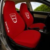 Kırmızı Dacia Logolu Penye Ön ve Arka Oto Koltuk Kılıfı Takımı  Servis Tipi Koltuk Koruma - 1