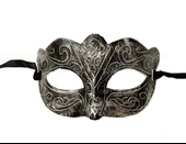 Maskeli Balo Antik Gri Gümüş Eskitilmiş Maske Balo Venedik - 5