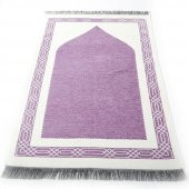 Hediyelik Çift Taraf Seccade Lila Krem 70x130 cm - 450 gr - 1