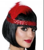 7039ler 8039ler Ve 9039lar Temalı Kırmızı Renk Çarliston Saç Bandı - 1