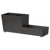 3 Bölmeli Kaşıklık,Çatal Bıçak,Siyah Kaşıklık,Delikli ikea 31 Cm Adet Siyah - 1