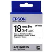 Epson LK-5WBN Standart Beyaz Üzeri Siyah 18mm 9Metre Etiket - 1