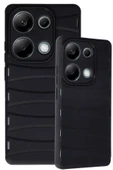 Xiaomi Redmi Note 13 Pro 4G Kılıf Bibercas Silikon Kapak - Siyah - 3