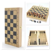 Ahşap Satranç Ve Tavla Seti Alk4241 - 1