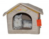 La Vista İç Mekan Kedi Evi Krem- Bej 40-40-45cm - 1