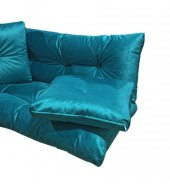 bahçe balkon yer minderi şark köşesi minderi 180X80 cm seçenekli pofuduk minder kırlent hediyeli - 2
