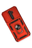 Xiaomi Redmi Note 8 Pro Kılıf Pars Lens Yüzüklü Silikon - Kırmızı - 3