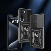 Vivo Y19S Kılıf Magnetik Standlı Kamera Korumalı Zore Sürgülü Vega Kapak - 2