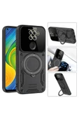 Xiaomi Redmi Note 9 Joy Lens Standlı Kapak - Siyah - 1