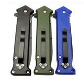 4352 Mavi Bas - Çek Kamp Çakı 20cm- Otomatik, Kemerlikli - 1