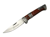 Mb3936a Kahverengi Av / Kamp Çakısı 20cm- Manuel, İşlemeli, Kemerlikli, Ahşap Sap - 1