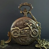 Motor Tasarımlı Köstekli Antika Saat - 1