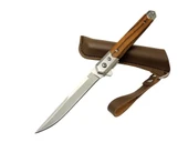 Zbr M390 1-37 Kahverengi Kamp Çakısı 21cm - Manuel, Ahşap Sap, Kılıflı - 1
