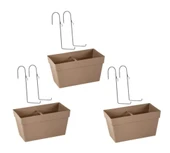 Omnipazar SO-YB01A Askılı Yalı Balkon Saksı 6.5 lt Mocha 3 Adet thumbnail 1