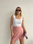 Kapaklı şort etek pudra s208 thumbnail 1