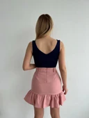 Altı fırfırlı etek pudra s24817 thumbnail 3