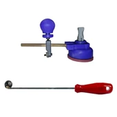 Rulmanlı Açılı Doğalgaz Isıcam Menfez Açma Seti, Cam Pergel 25 Cm + Tokmak - 1