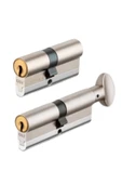 Kale Kilit Kale 164cec Tüpten Şifreli Yüksek Güvenlikli Silindir 2!li Set ( Cec+cecm ) Nikel ( 68mm-26+10+32 ) thumbnail 1