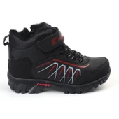 Unisex Çocuk Siyah Kırmızı İçi Kürklü Kışlık Termo Taban Suya Soğuğa Dayanıklı Günlük Rahat Outdoor Bot thumbnail 2