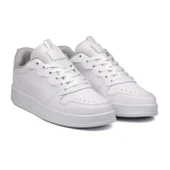 Unisex Beyaz Bağcıklı Rahat Günlük Sneaker Spor Ayakkabı thumbnail 1