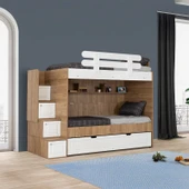 EVİMŞAH 90 190 3 LÜ YAVRU YATAKLI CEVİZ / BEYAZ MEMBRAN RANZA - 1