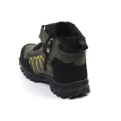 Unisex Çocuk Haki Siyah İçi Kürklü Kışlık Termo Taban Suya Soğuğa Dayanıklı Günlük Rahat Outdoor Bot thumbnail 4