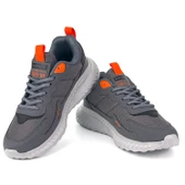 Unisex Füme Oranj Bağcıklı Esnek Hafif Günlük Sneaker Spor Ayakkabı - 2