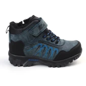 Unisex Çocuk Lacivert Siyah İçi Kürklü Kışlık Termo Taban Suya Soğuğa Dayanıklı Günlük Rahat Outdoor Bot - 2