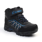 Unisex Çocuk Siyah Sax İçi Kürklü Kışlık Termo Taban Suya Soğuğa Dayanıklı Günlük Rahat Outdoor Bot - 1