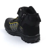 Unisex Çocuk Siyah Sarı İçi Kürklü Kışlık Termo Taban Suya Soğuğa Dayanıklı Günlük Rahat Outdoor Bot - 4