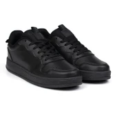 Unisex Siyah Bağcıklı Rahat Günlük Sneaker Spor Ayakkabı thumbnail 1