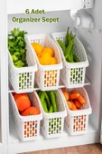 Porsima Org-22 Çok Amaçlı Buzdolabı İçi Düzenleyici Sebze Meyve Organizer Sepet (6) adet) thumbnail 1