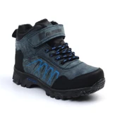 Unisex Çocuk Lacivert Siyah İçi Kürklü Kışlık Termo Taban Suya Soğuğa Dayanıklı Günlük Rahat Outdoor Bot - 1