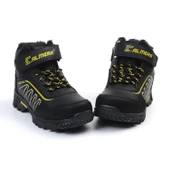 Unisex Çocuk Siyah Sarı İçi Kürklü Kışlık Termo Taban Suya Soğuğa Dayanıklı Günlük Rahat Outdoor Bot - 3