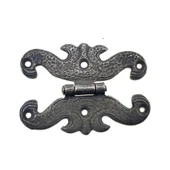 Antika Tarz Dekoratif Pirinç Kelebek Menteşe - 63x45 Mm, Oksit - 1