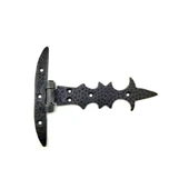 Antika Tarz Dekoratif Pirinç Kuyruklu Lale Menteşe - Dar Kasa, Oksit - 1