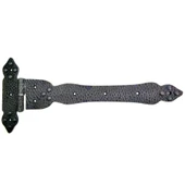 Antika Tarz Dekoratif Pirinç Kuyruklu Yönlü Dövme Menteşe - Battal, Oksit - 1