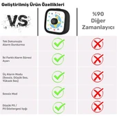 NPO NPT31ST Mutfak,Ders,Yemek için 60dk Analog Alarm Zamanlayıcı,Pomodoro Öğrenci Motivasyon Saati - 5