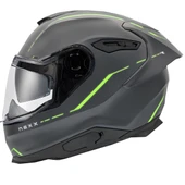 NEXX Y.100R REACT KASK MAT GRİ - YEŞİL - 1