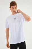 Leo Erkek Oversize Tshirt %100 Pamuk Bisiklet Yaka Baskı Detaylı Basic Tişört MTLCE79 thumbnail 2