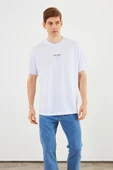 Leo Erkek Oversize Tshirt %100 Pamuk Bisiklet Yaka Baskı Detaylı Basic Tişört MTLCE79 thumbnail 4
