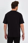 Erkek Beyaz Baskılı Basic Oversize Bisiklet Yaka Kısa Kollu T-shirt thumbnail 12