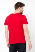 Erkek Pamuklu Kısa Kollu V Yaka T-shirt - 4