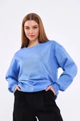 Mavi Kadın Pamuklu Oversize Basic Bisiklet Yaka Sweatshirt thumbnail 4