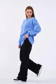 Mavi Kadın Pamuklu Oversize Basic Bisiklet Yaka Sweatshirt thumbnail 2